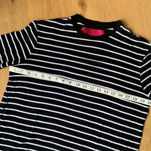 Heidi Merrick DRAKE - midnight & white nautical striped crew tee - Picture 8 of 11